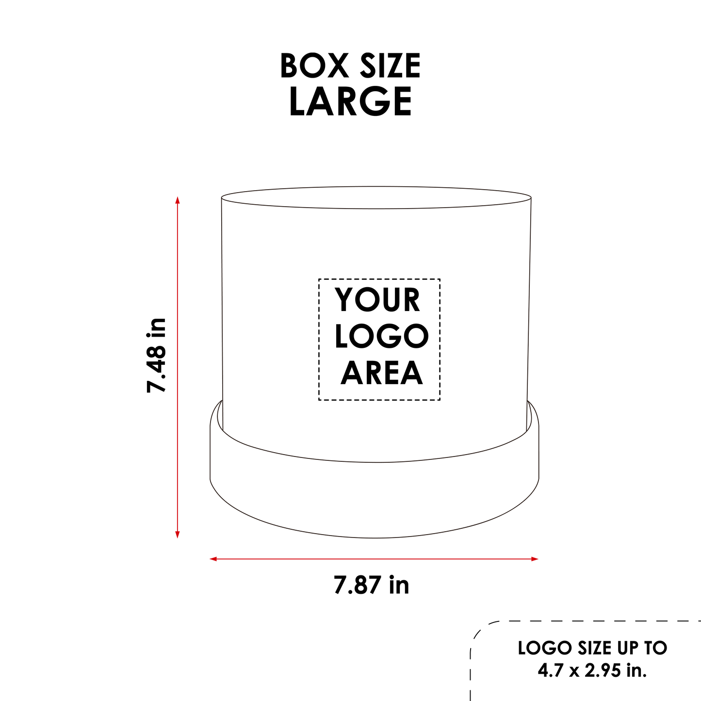 Round shape box - PU Leather Black - BMade