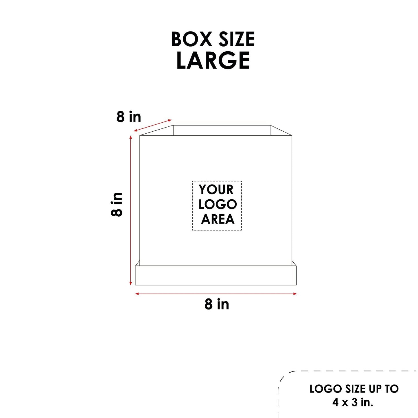 Custom Square Flower Box 8"x8"x8" -QS
