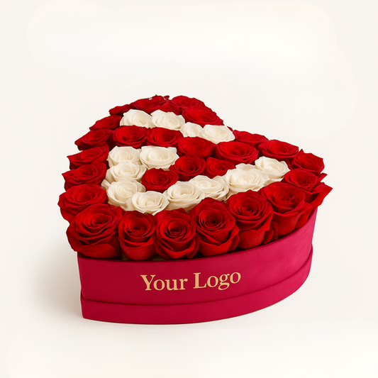 Custom Heart Flower Box 10.23"x11.81"x3.93" -QS