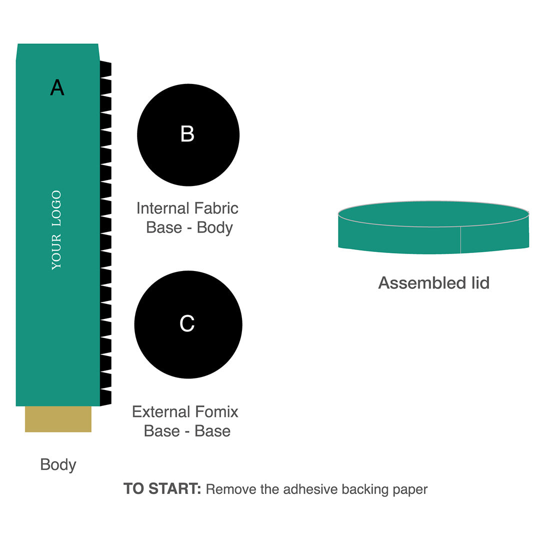 Custom Round Flower Box 7.87"x7.48" - Assemble Yourself - Pack of 30 Boxes in 3 colors - CFB