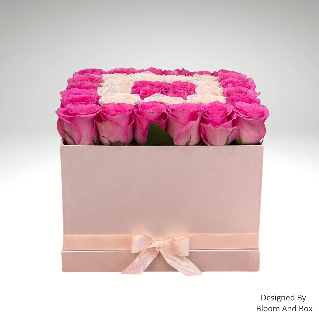 Custom Square Flower Box 10.24"x10.24"x7.08"- Pre-Assemble Ready to Use - Pack of 30 Boxes in 3 colors - CFB