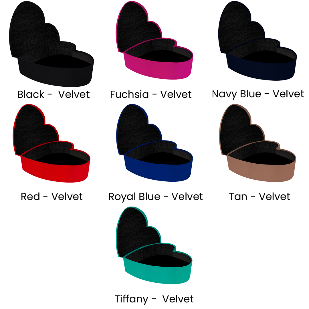 Custom Heart Flower Box 18.11"x19.68"x4.72" - Pre-Assemble Ready to Use - Pack of 30 Boxes in 3 colors - CFB