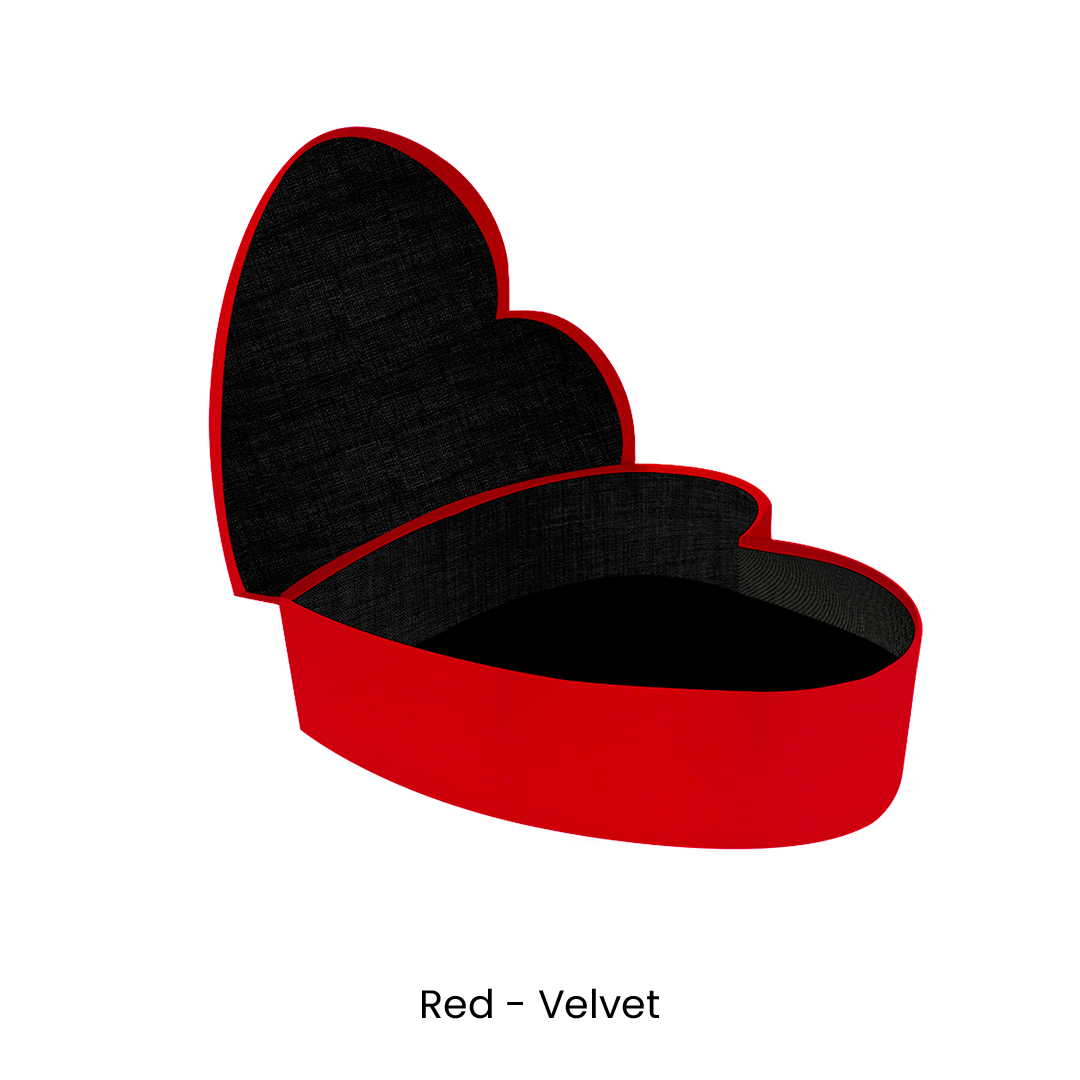 Custom Heart Flower Box 18.11"x19.68"x4.72" - Pre-Assemble Ready to Use - Pack of 30 Boxes in 3 colors - CFB
