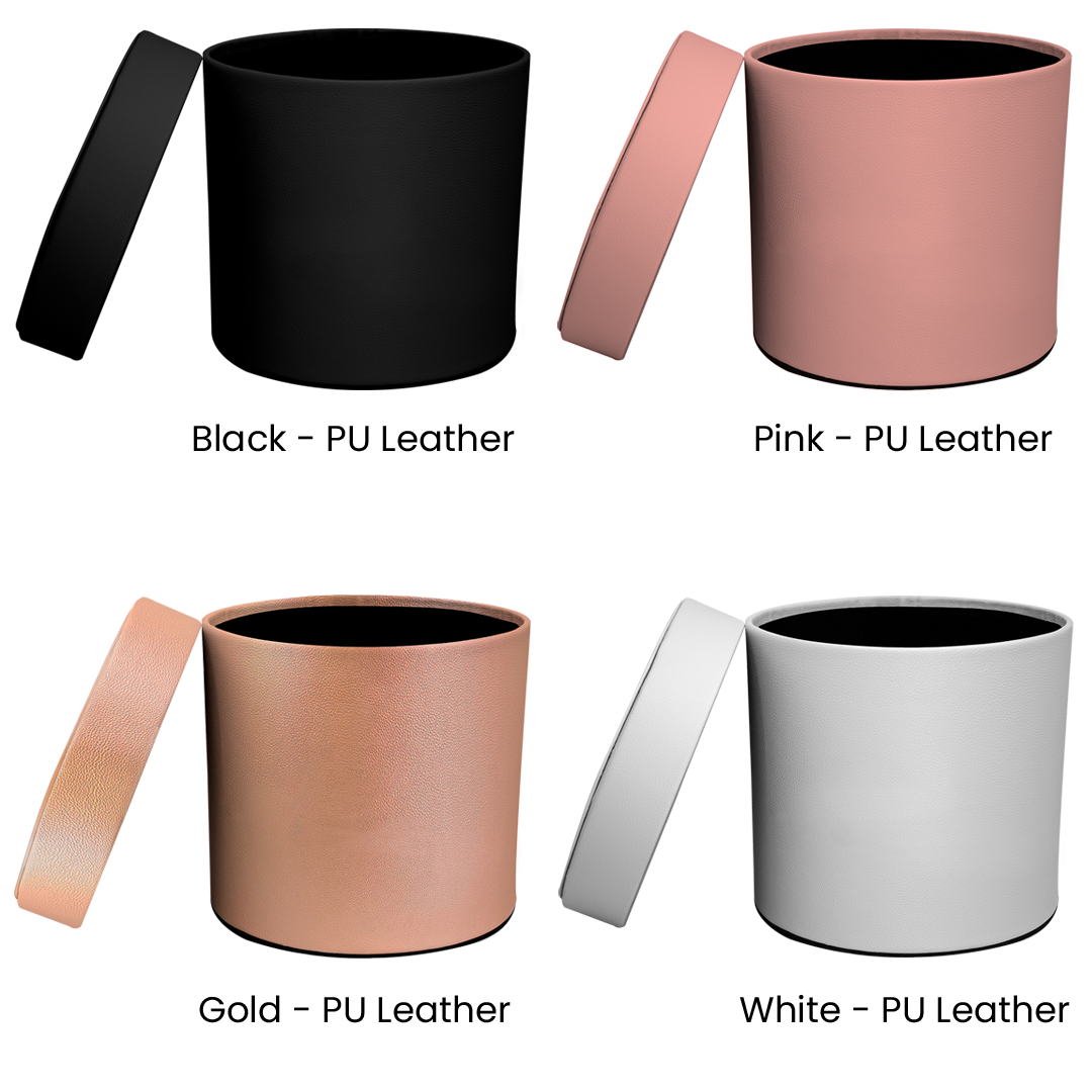 Custom Round Flower Box 5.11"x5.51" - Pre-Assemble Ready to Use - Pack of 30 Boxes in 3 colors - CFB