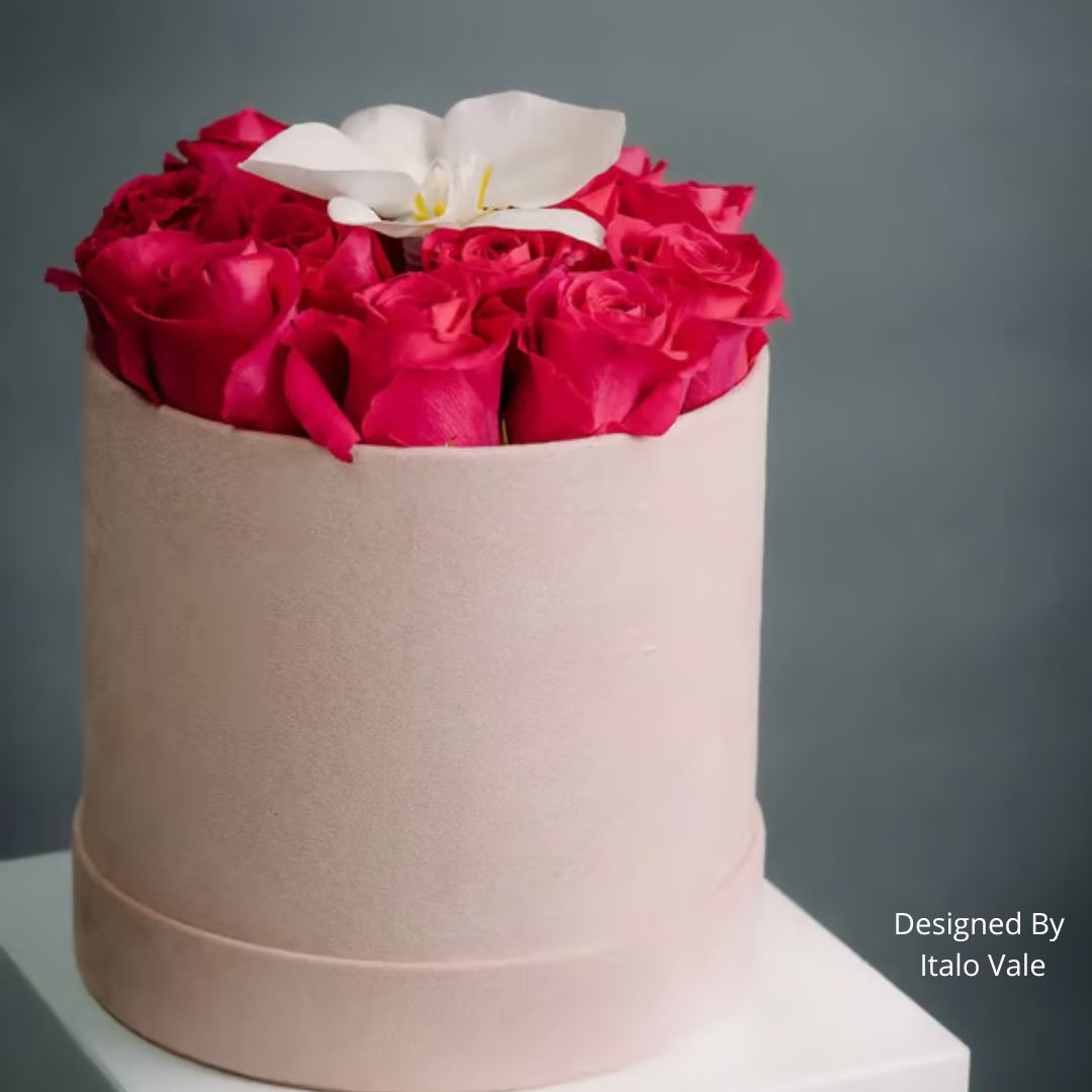 Custom Round Flower Box 7.87"x7.48" - Assemble Yourself - Pack of 30 Boxes in 3 colors - CFB