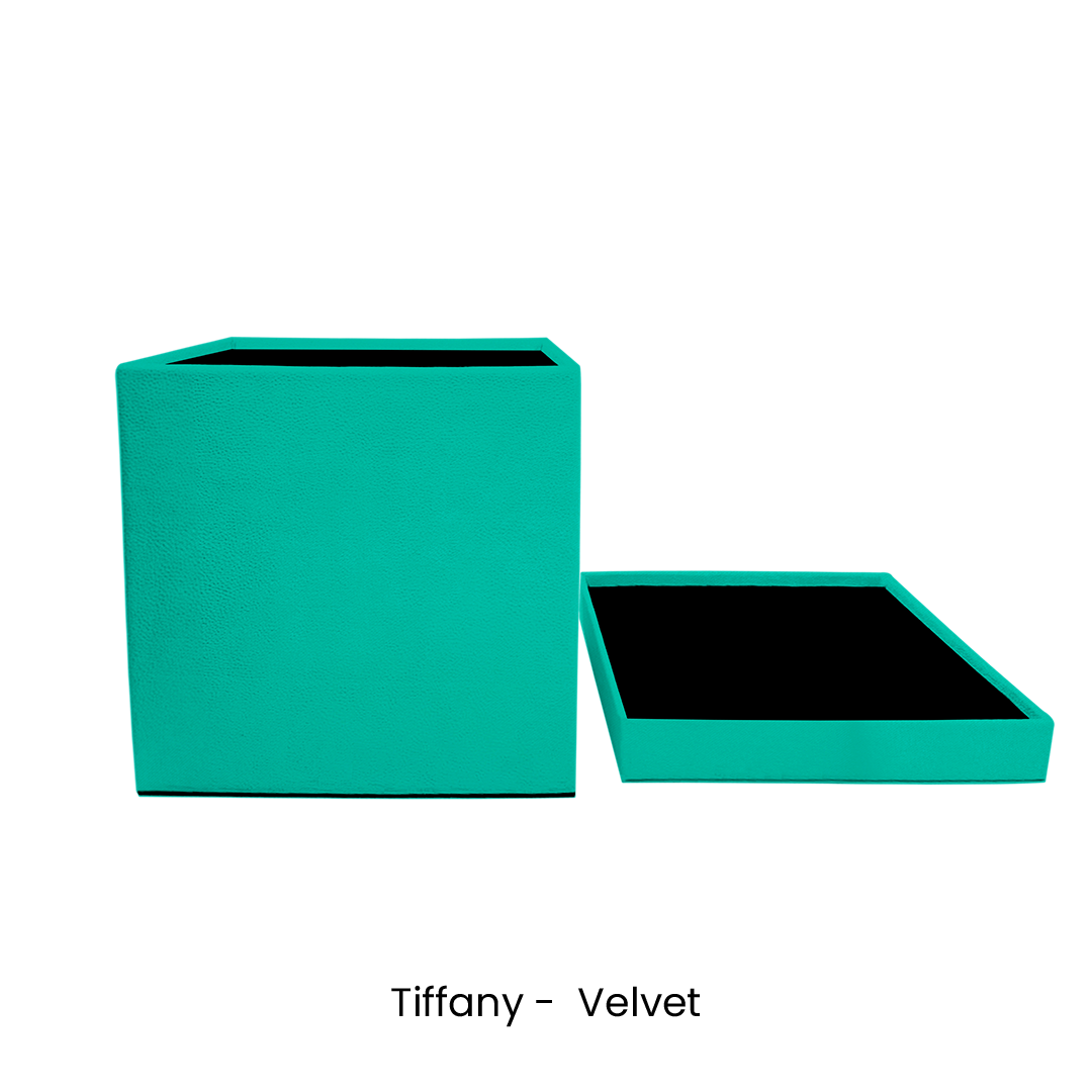 Custom Square Flower Box 5,56"x5,12"x5,56" - Pre-Assemble Ready to Use - Pack of 30 Boxes in 3 colors - CFB
