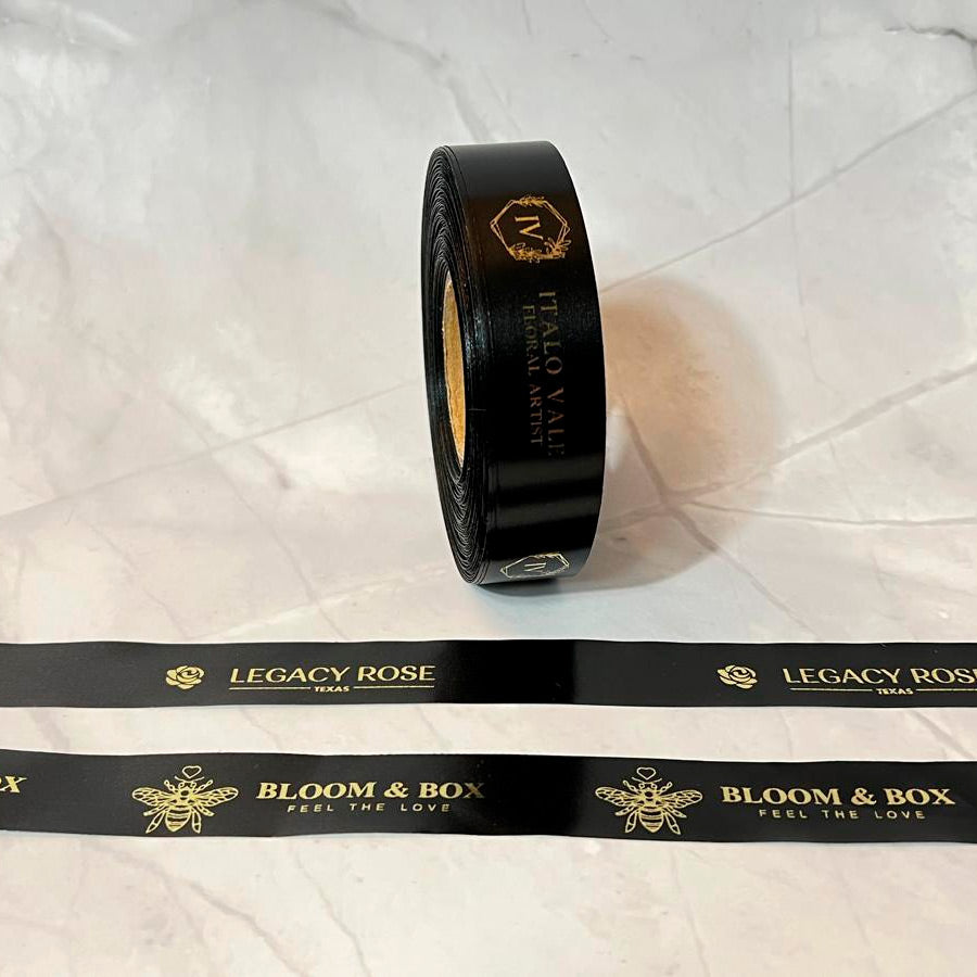 4 Inches Custom Satin Single Face Ribbon - Set of 1 Roll of 50 yards