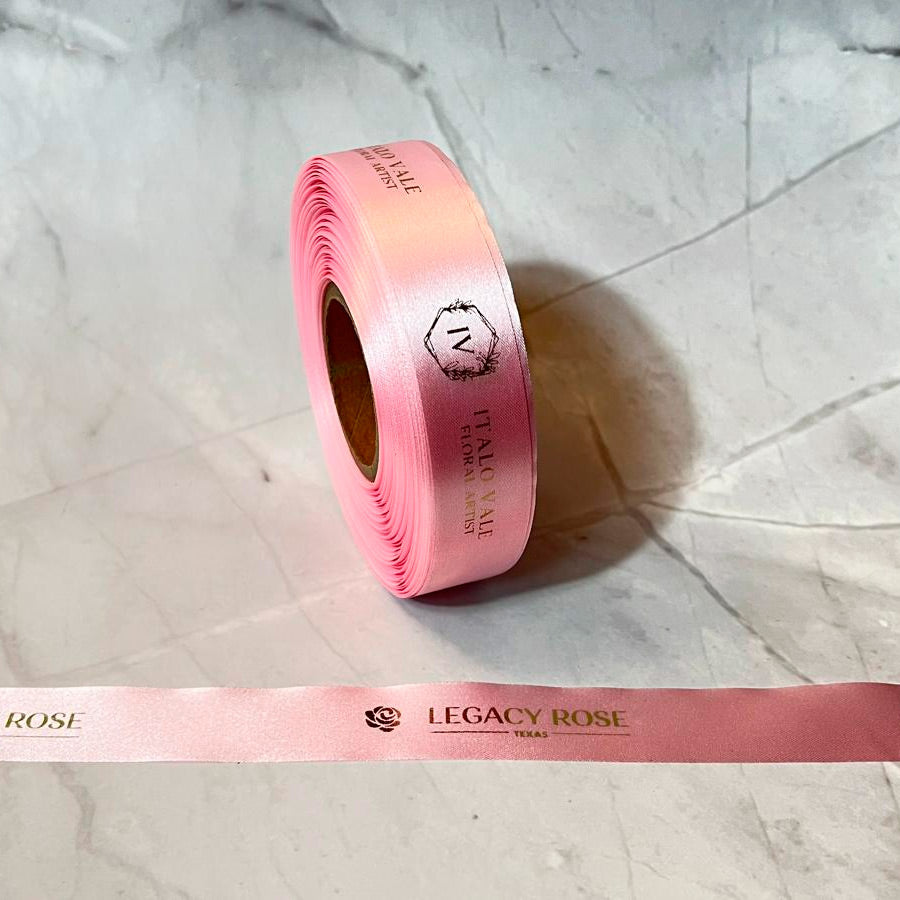 4 Inches Custom Satin Single Face Ribbon - Set of 1 Roll of 50 yards