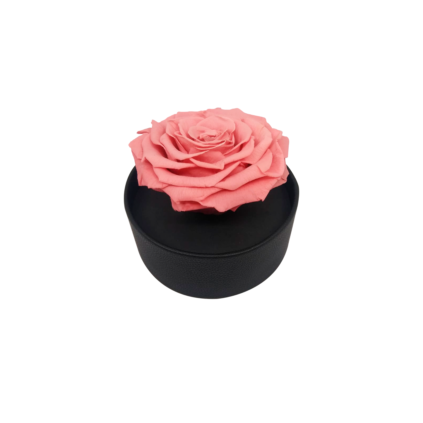 LUXURY 1 PRESERVED ROSE ARRANGEMENT - ROUND ACRYLIC AND PU BOX - BMade