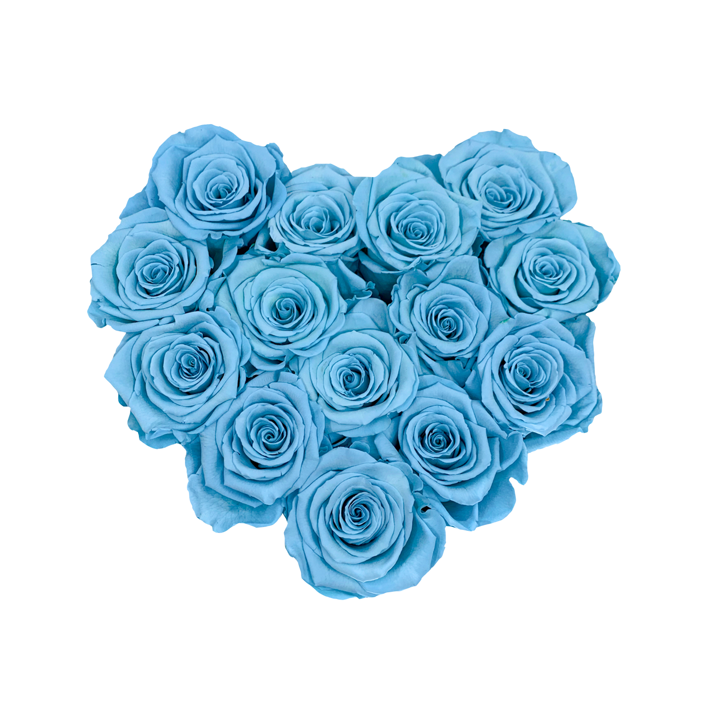 LUXURY 11-13 PRESERVED ROSES ARRANGEMENT - HEART PU LEATHER BOX - BMade