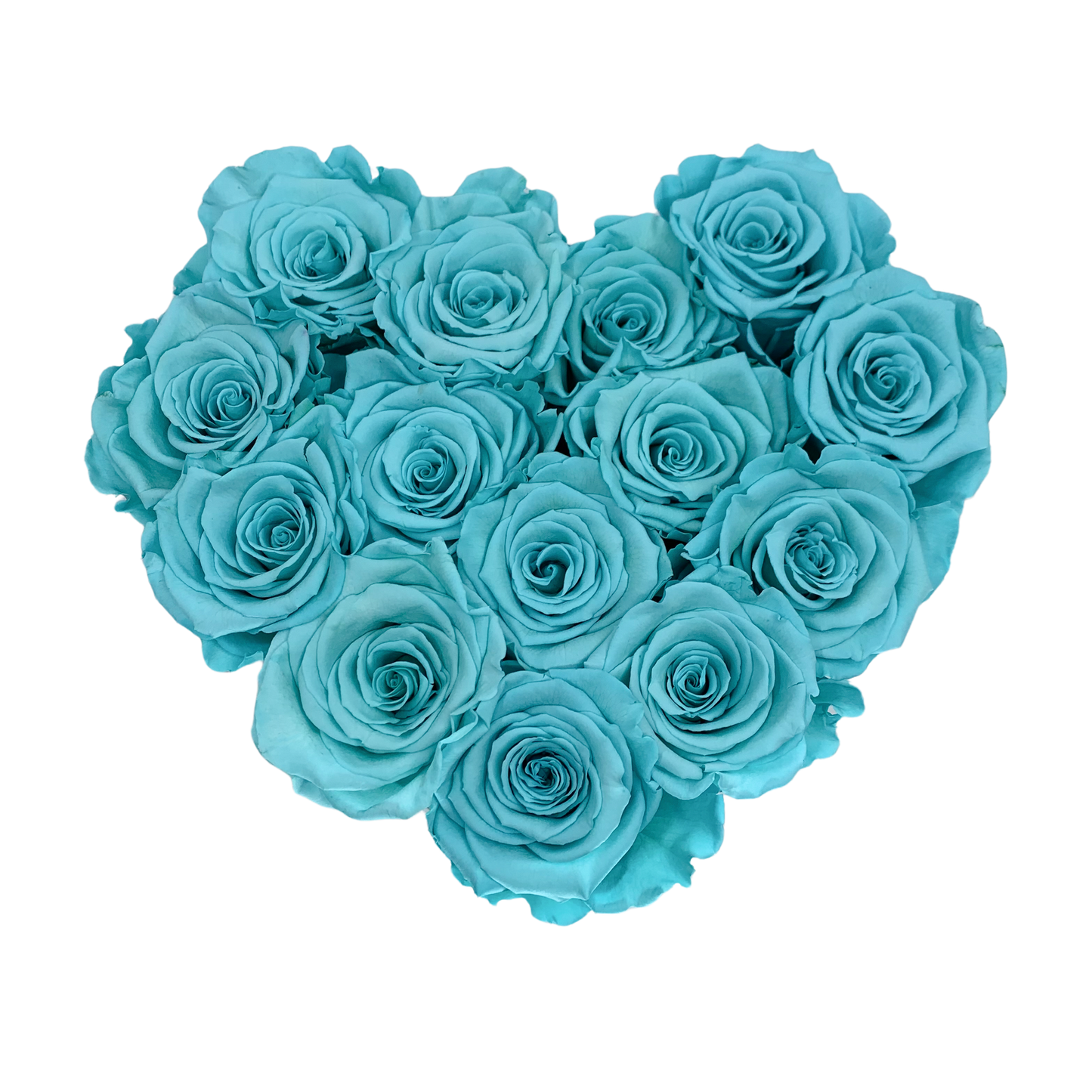 LUXURY 11-13 PRESERVED ROSES ARRANGEMENT - HEART PU LEATHER BOX - BMade