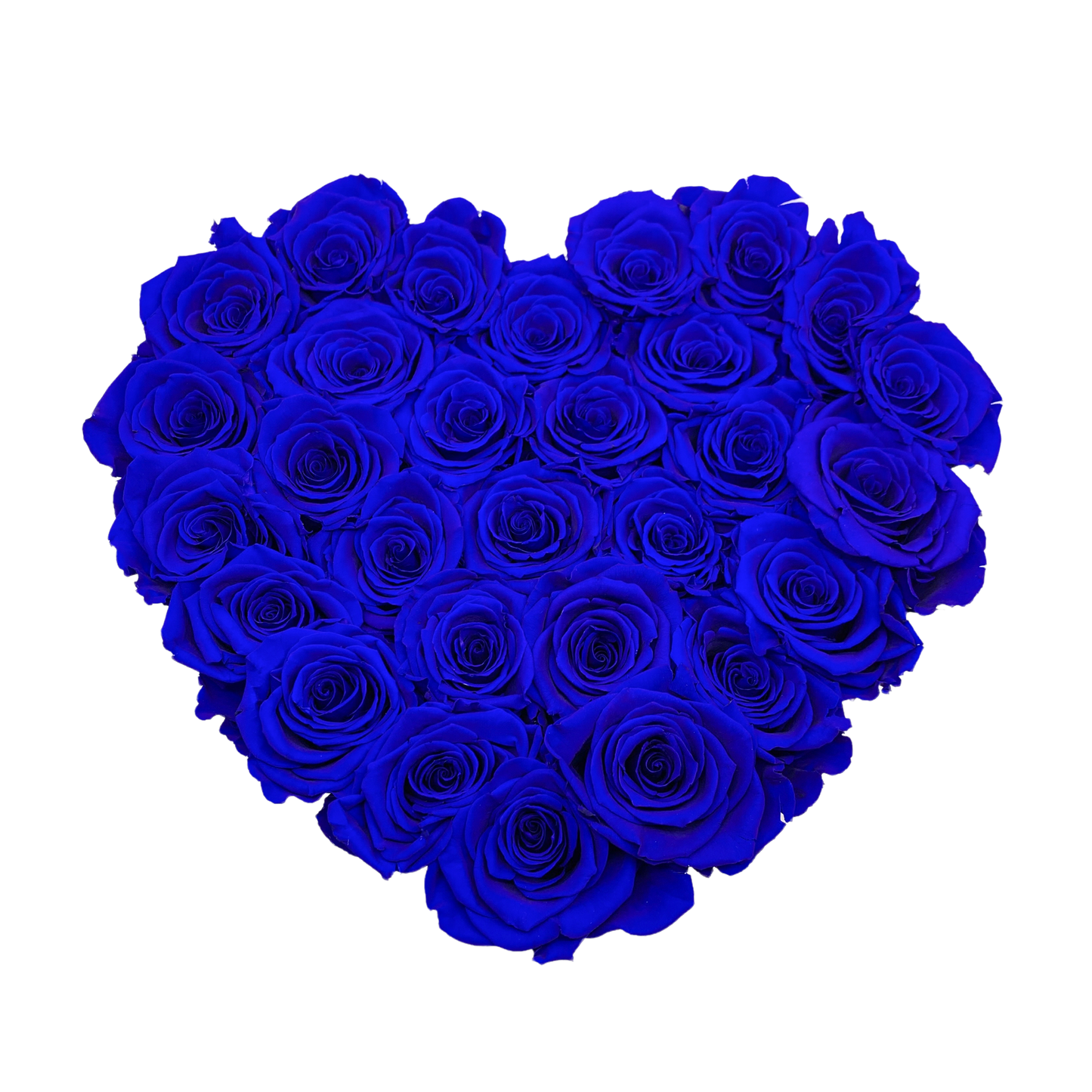 LUXURY 27-29 PRESERVED ROSES ARRANGEMENT - HEART PU LEATHER BOX - BMade