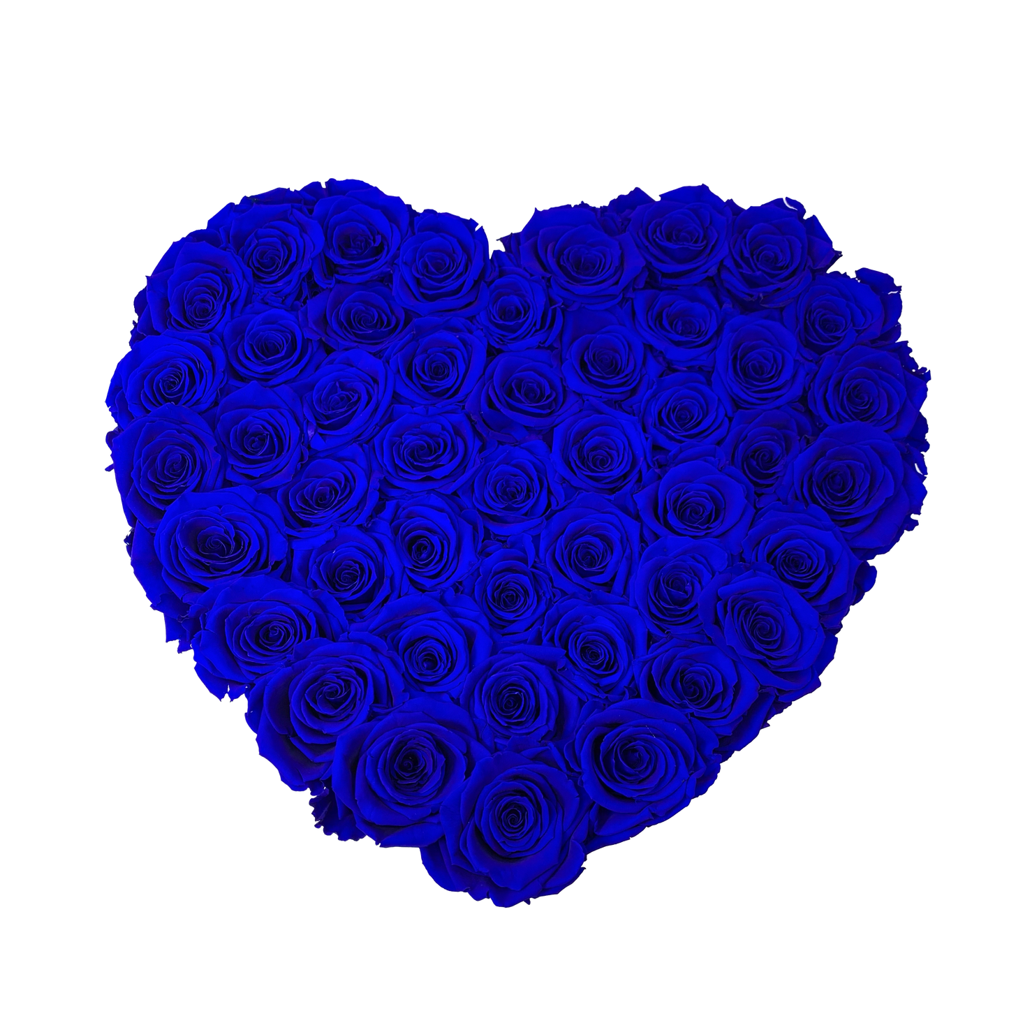 LUXURY 44-46 PRESERVED ROSES ARRANGEMENT - HEART PU LEATHER BOX - BMade