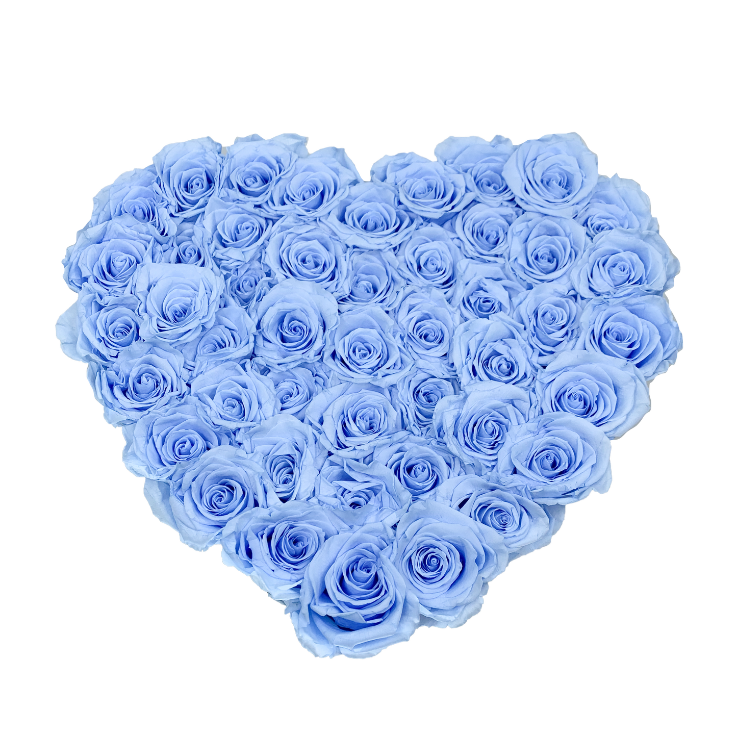 LUXURY 44-46 PRESERVED ROSES ARRANGEMENT - HEART PU LEATHER BOX - BMade