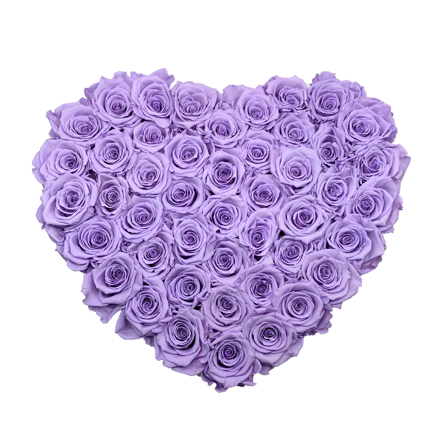 LUXURY 44-46 PRESERVED ROSES ARRANGEMENT - HEART PU LEATHER BOX - BMade