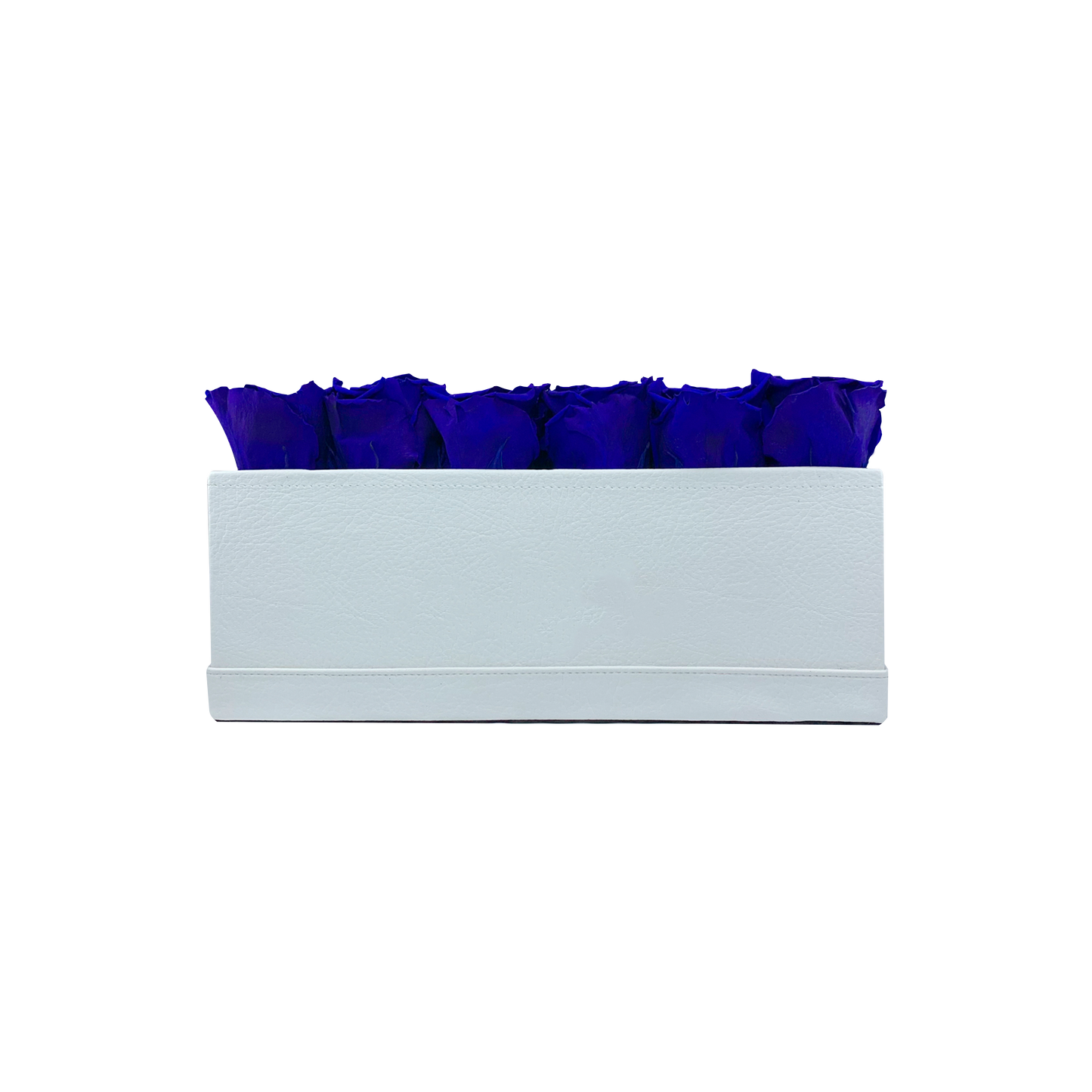 LUXURY 12 PRESERVED ROSE ARRANGEMENT - RECTANGULAR PU LEATHER BOX - BMade