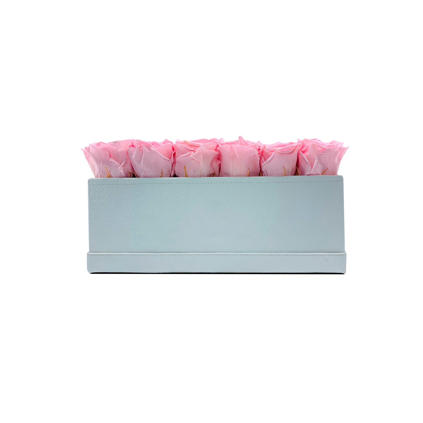 LUXURY 12 PRESERVED ROSE ARRANGEMENT - RECTANGULAR PU LEATHER BOX - BMade