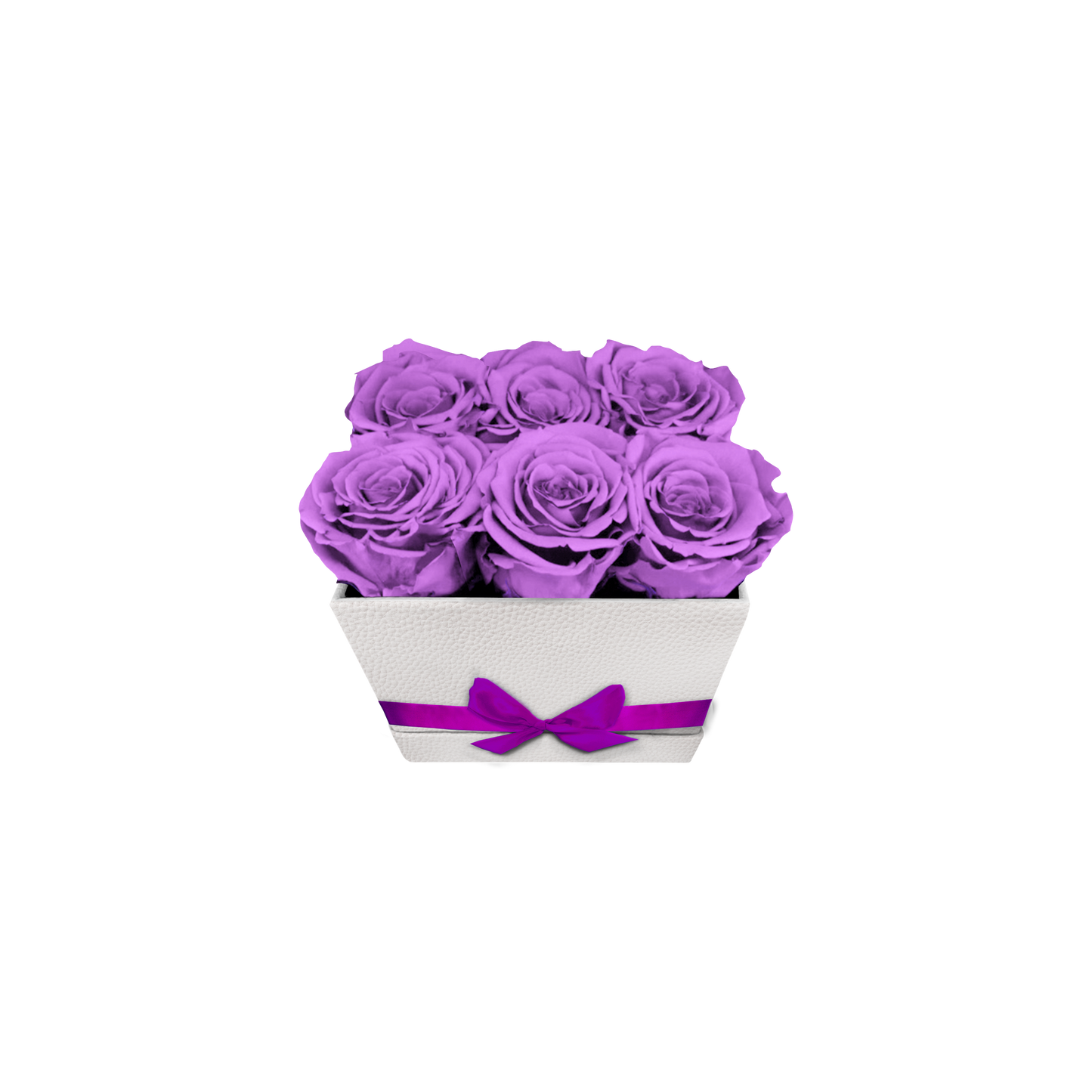 ARREGLO DE LUJO DE 6 ROSAS PRESERVADAS ROSEAMOR - CAJA RECTANGULAR