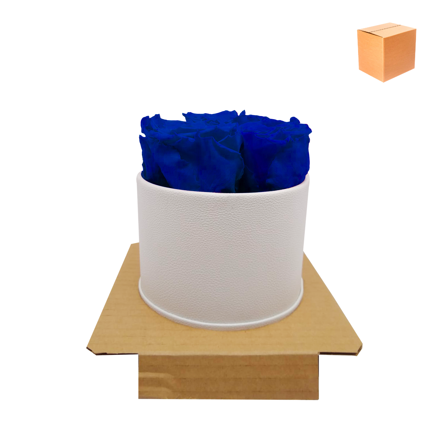 LUXURY ROSEAMOR 5 PRESERVED ROSES ARRANGEMENT - ROUND BOX - BMade