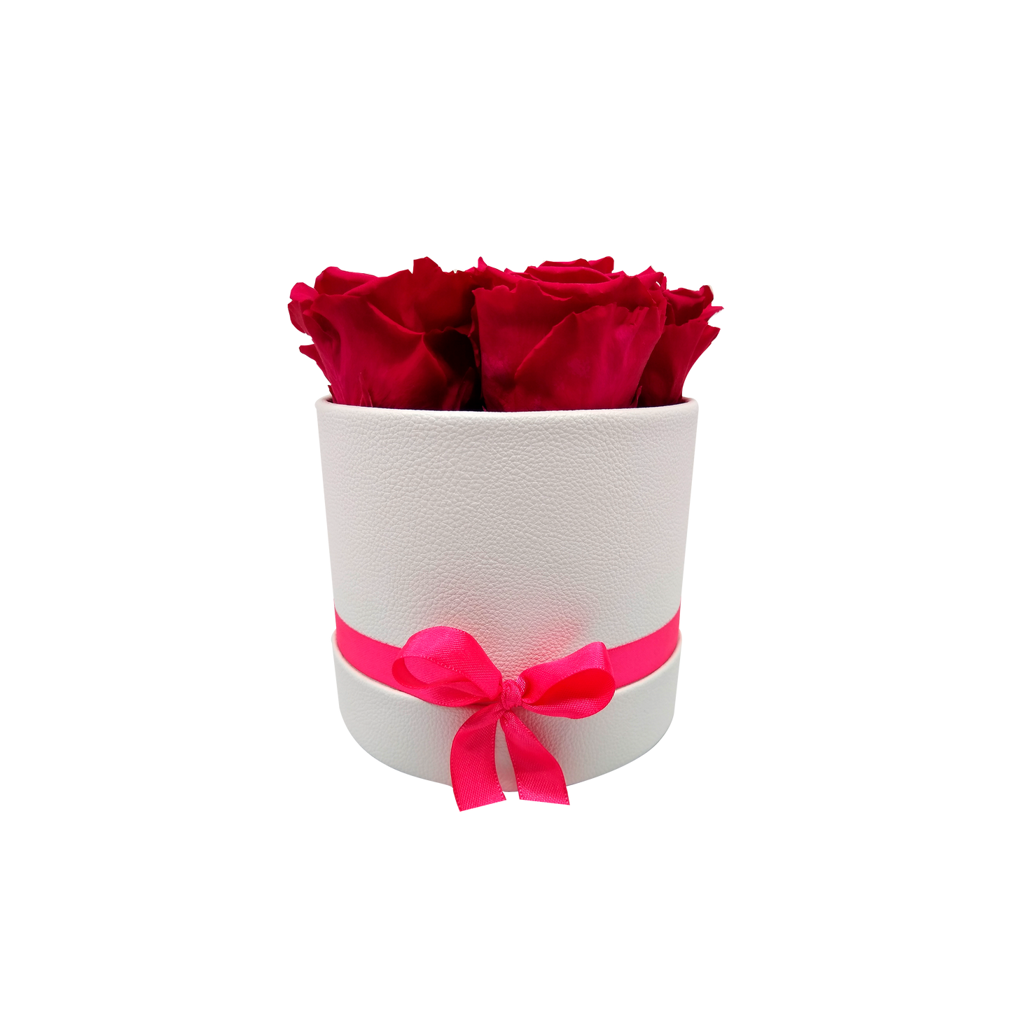 LUXURY ROSEAMOR 5 PRESERVED ROSES ARRANGEMENT - ROUND BOX - BMade