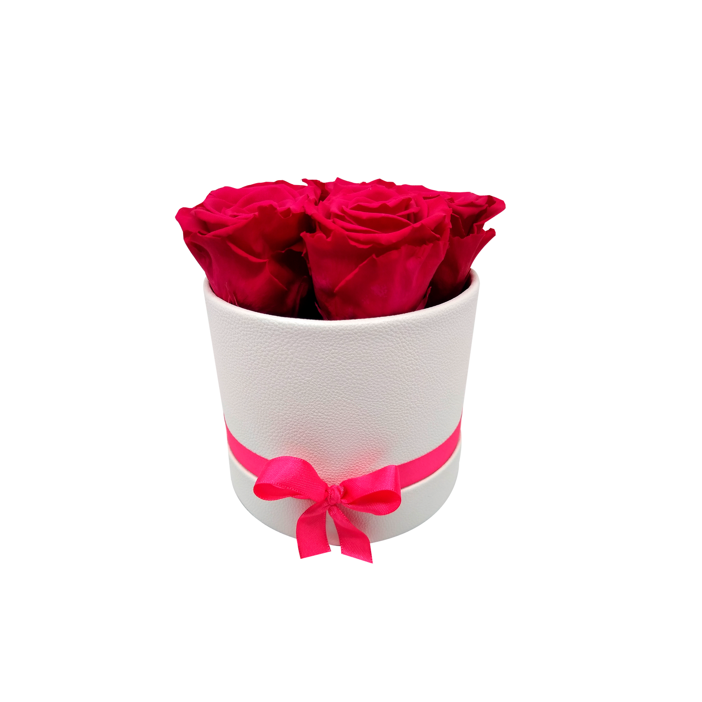 LUXURY ROSEAMOR 5 PRESERVED ROSES ARRANGEMENT - ROUND BOX - BMade