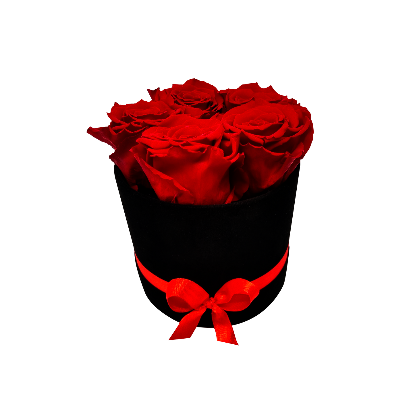 LUXURY ROSEAMOR 5 PRESERVED ROSES ARRANGEMENT - ROUND BOX - BMade