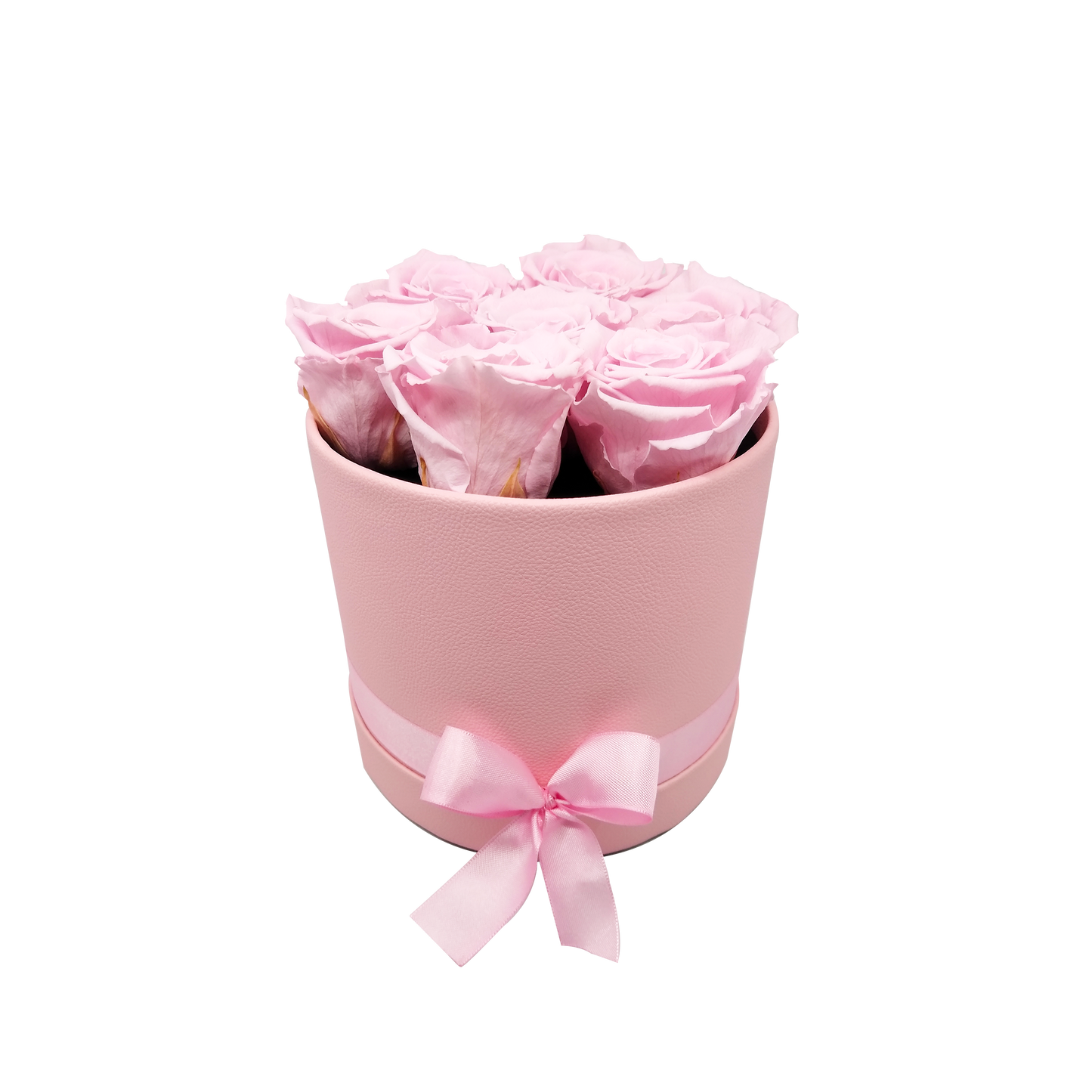 LUXURY ROSEAMOR 7 PRESERVED ROSES ARRANGEMENT - ROUND BOX - BMade