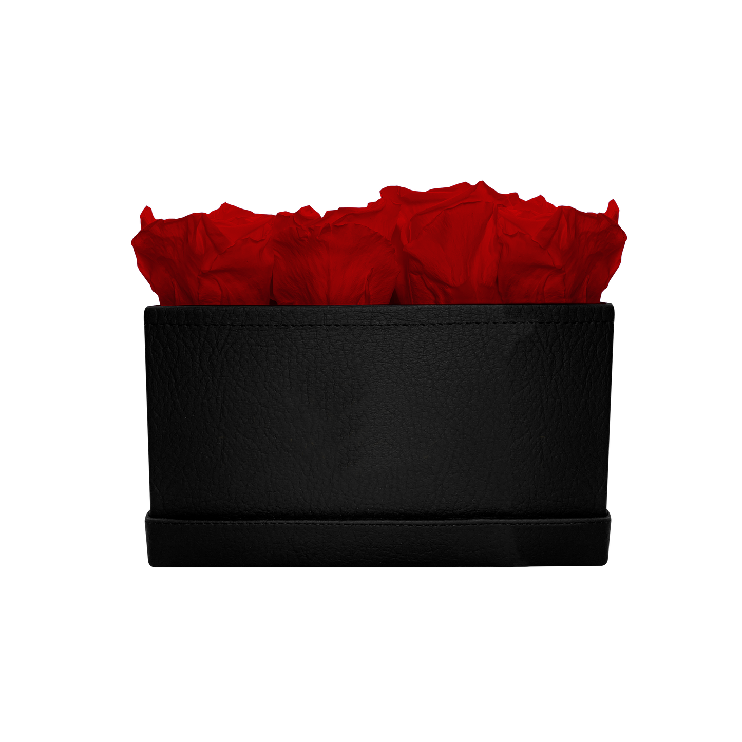 LUXURY 16 PRESERVED ROSES ARRANGEMENT - SQUARE PU LEATHER BOX - BMade