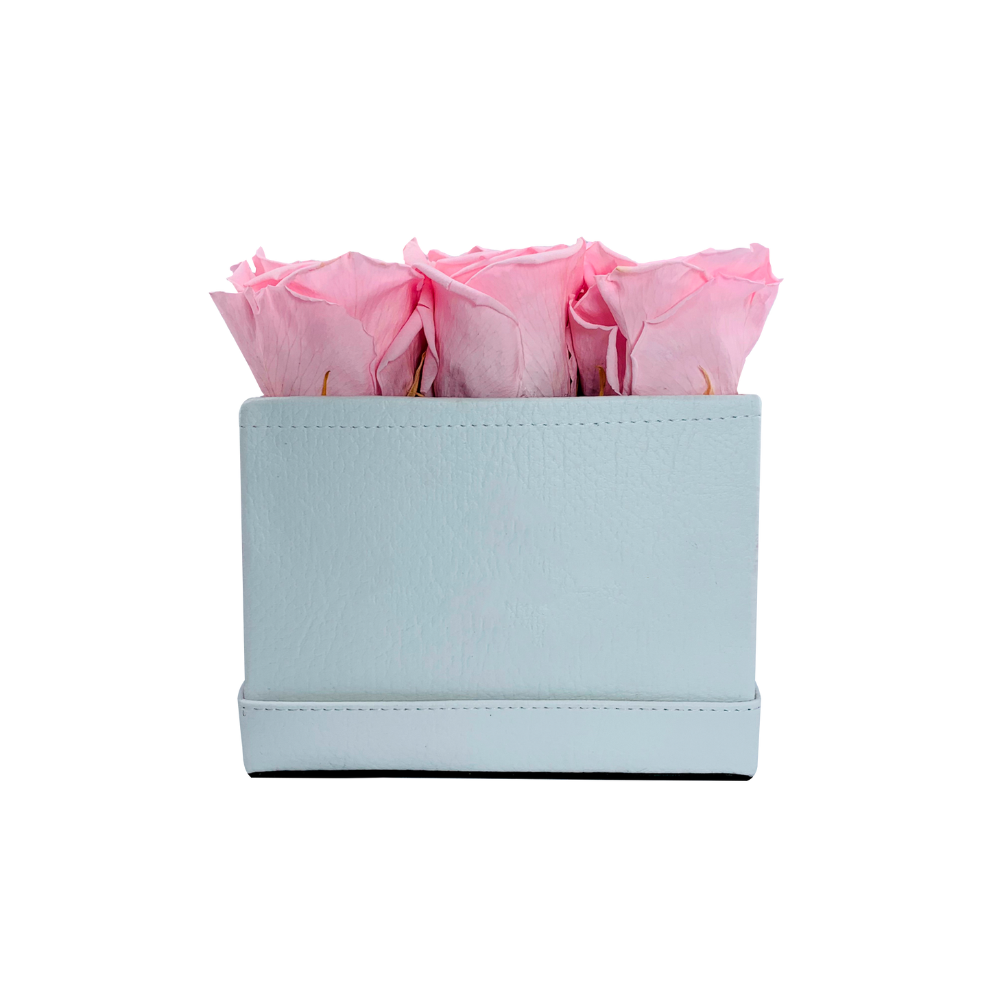 LUXURY 9 PRESERVED ROSES ARRANGEMENT - SQUARE PU LEATHER BOX - BMade
