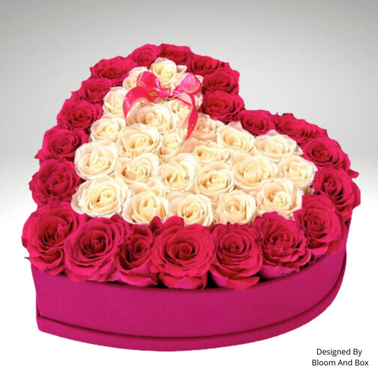 Custom Heart Flower Box 14.17"x15.74"x4.33" - Perfect for Floral Arrangements / Gift Packaging