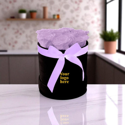 Branded Round Floral Arrangement | 8 to 10 Preserved Roses, Fast Shipping