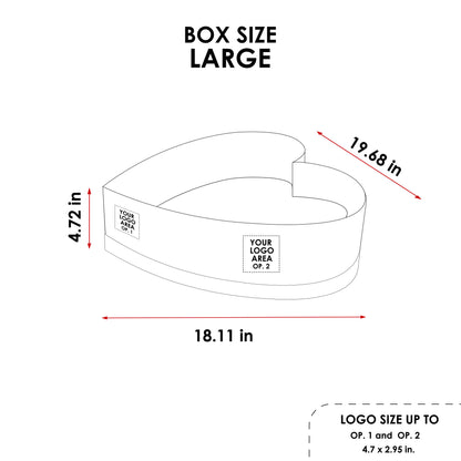 Custom Heart Flower Box 18.11"x19.68"x4.72" - RTU Custom | Pre-Assemble Ready to Use - Perfect for Floral Arrangements / Gift Packaging - Pack of 30 Boxes CFB
