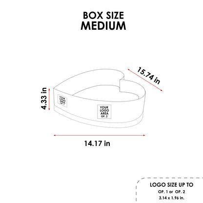 Kit 3 different sizes Custom Heart Flower Boxes 3 in 1 - RTU Custom | Pre-Assemble Ready to Use - Perfect for Floral Arrangements / Gift Packaging - Pack of 10 Boxes CFB