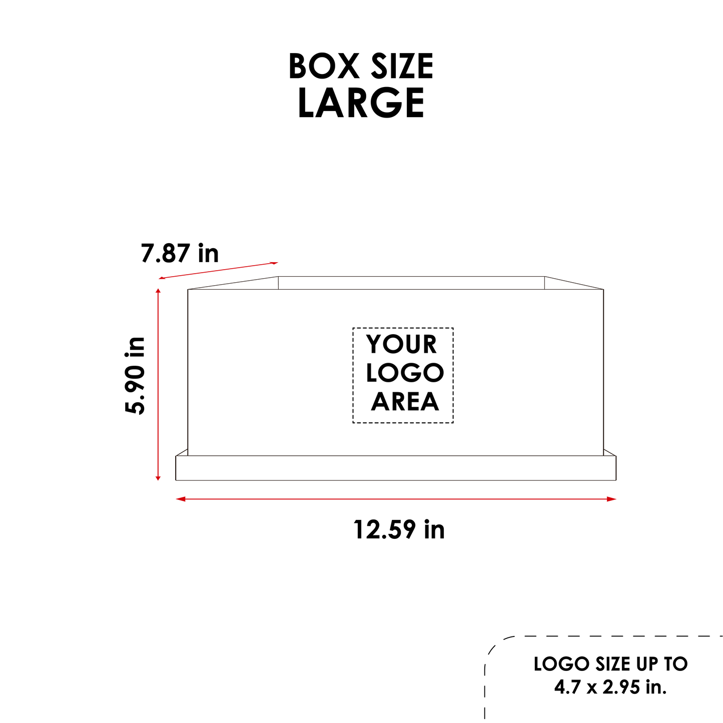 Rectangular shape box - Velvet Red
