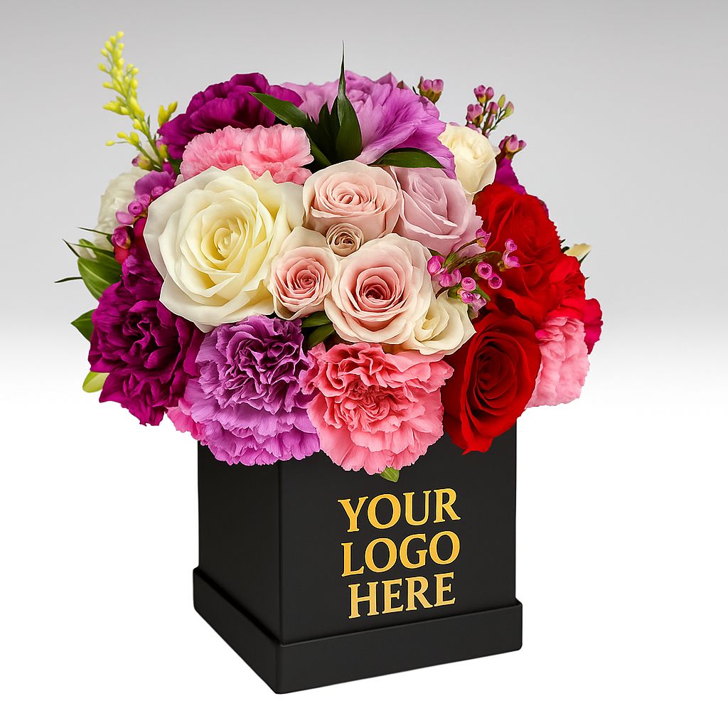 Custom Sign Floral Box Custom Flower Boxes: DIY & Ready-to-Use with Your Logo | Perfect for F ...