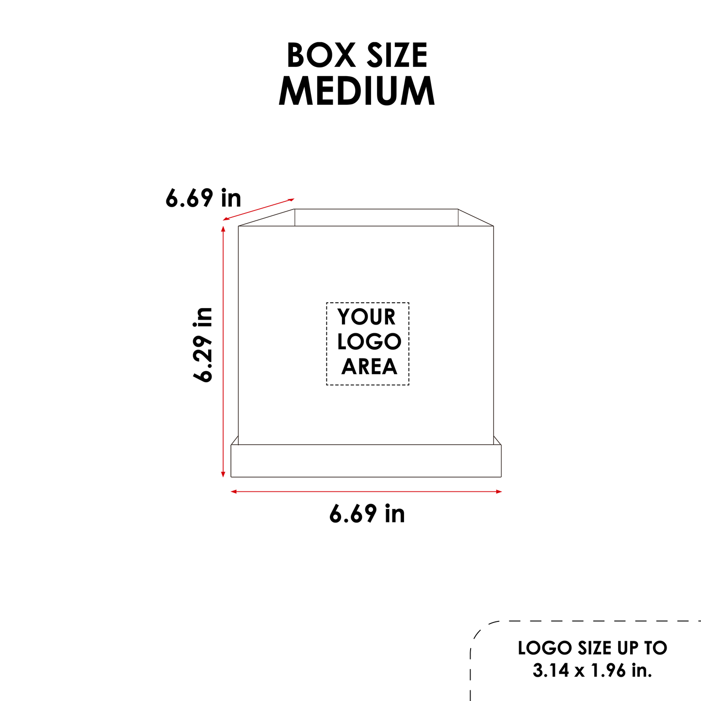Square shape box - PU Leather Black