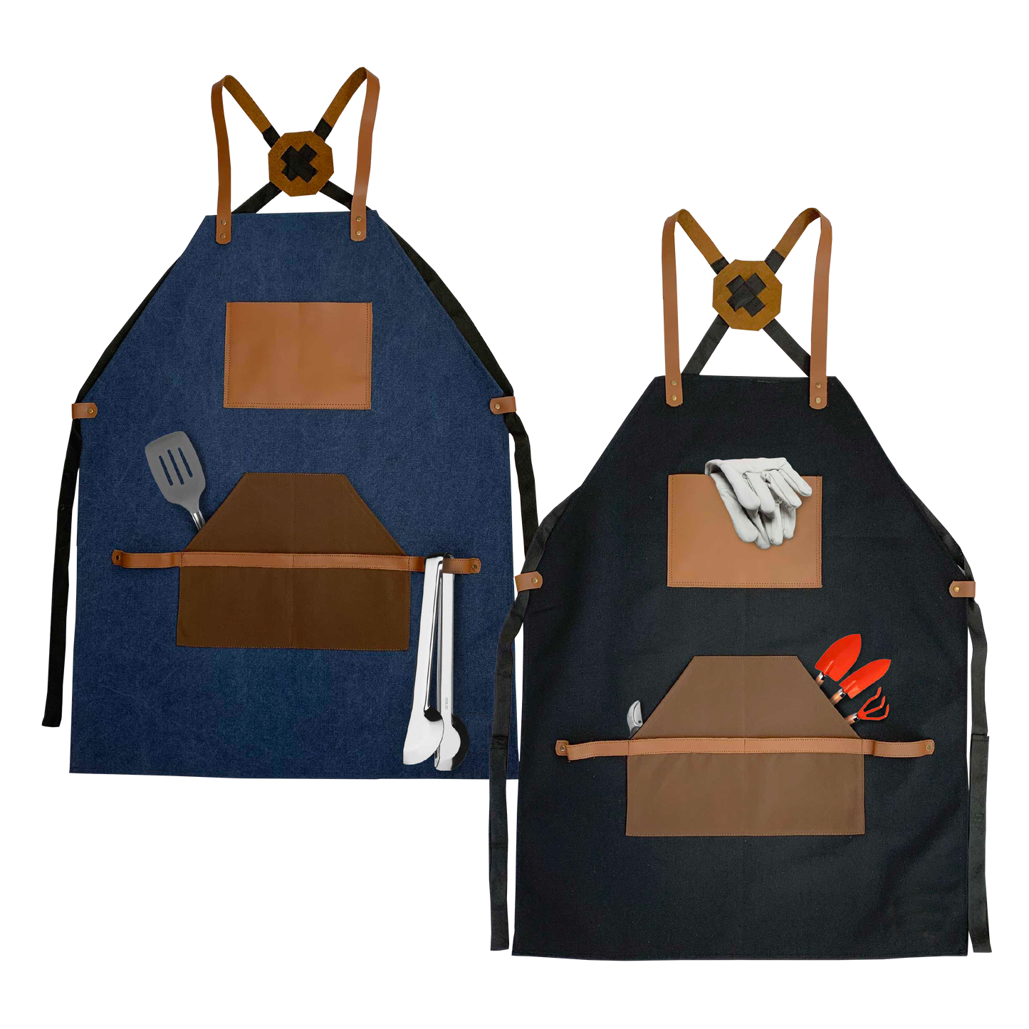 Canvas & Leather Apron - Black