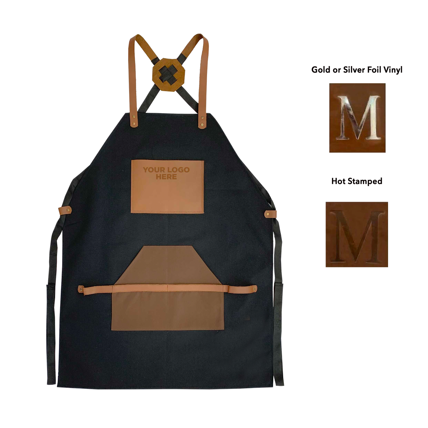 Canvas & Leather Apron - Black- Stock