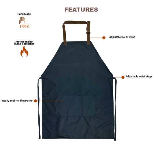 Canvas Apron - Blue- Stock