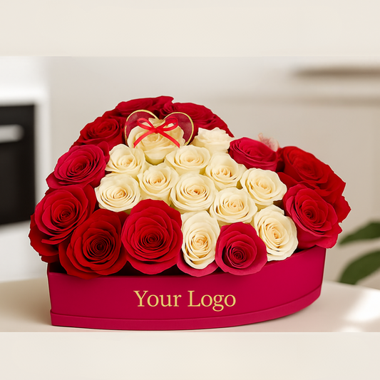 Custom Heart Flower Box 14.17"x15.74"x4.33" -QS