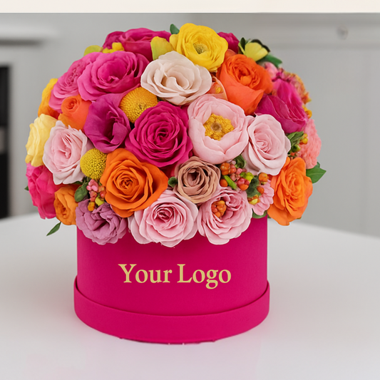 Custom Round Flower Box 7.87"x7.48" -QS