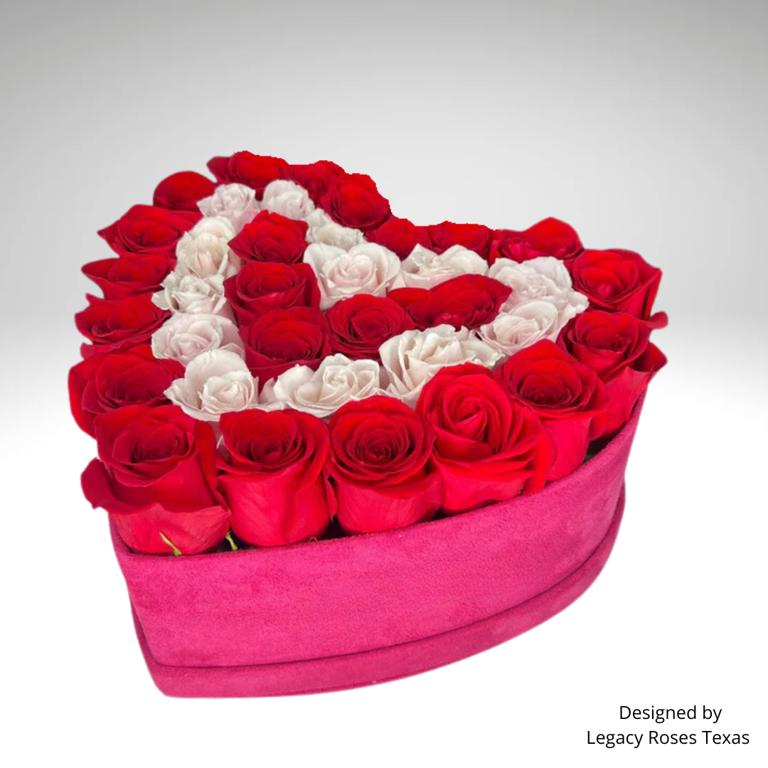 Custom Heart Flower Box 10.23"x11.81"x3.93" - DIY Custom | Assemble Yourself - Perfect for Floral Arrangements / Gift Packaging - Pack of 30 Boxes CFB