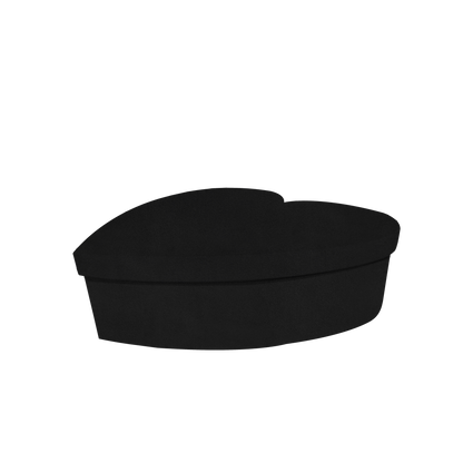 Heart shape box - PU Leather Black - BMade