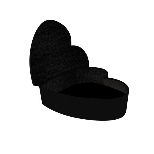 Heart shape box - PU Leather Black