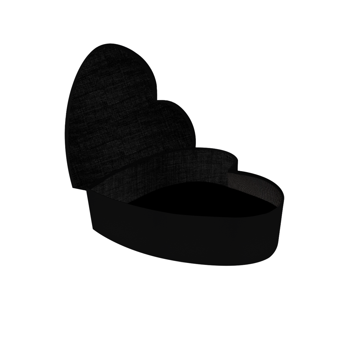 Heart shape box - PU Leather Black