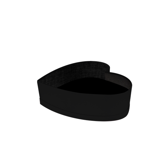 Heart shape box without lid - PU Leather Black