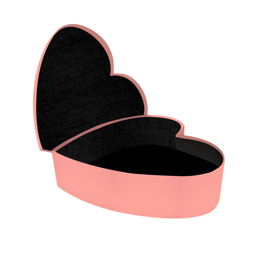 Heart shape box - PU Leather Pink