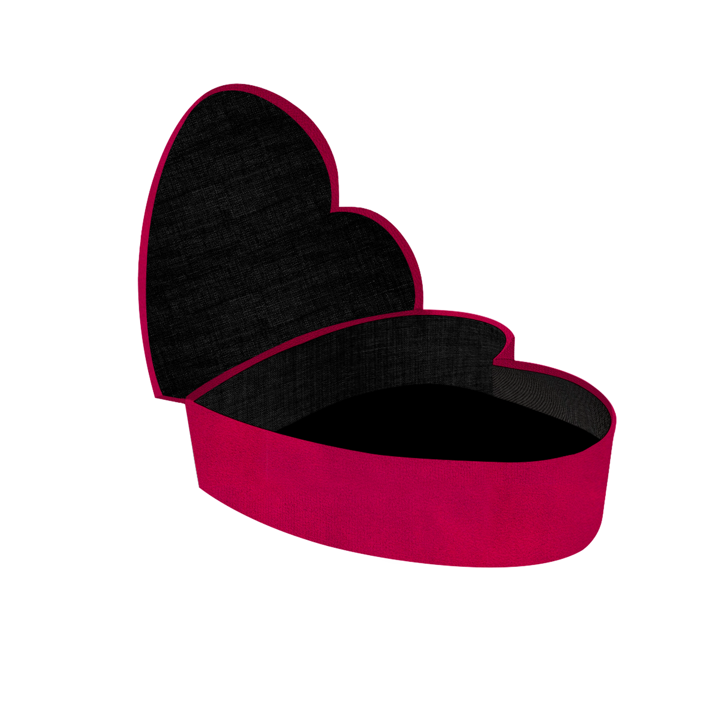 Kit 3 different sizes heart shape boxes 3 in 1 - Suede Fucsia-Stock