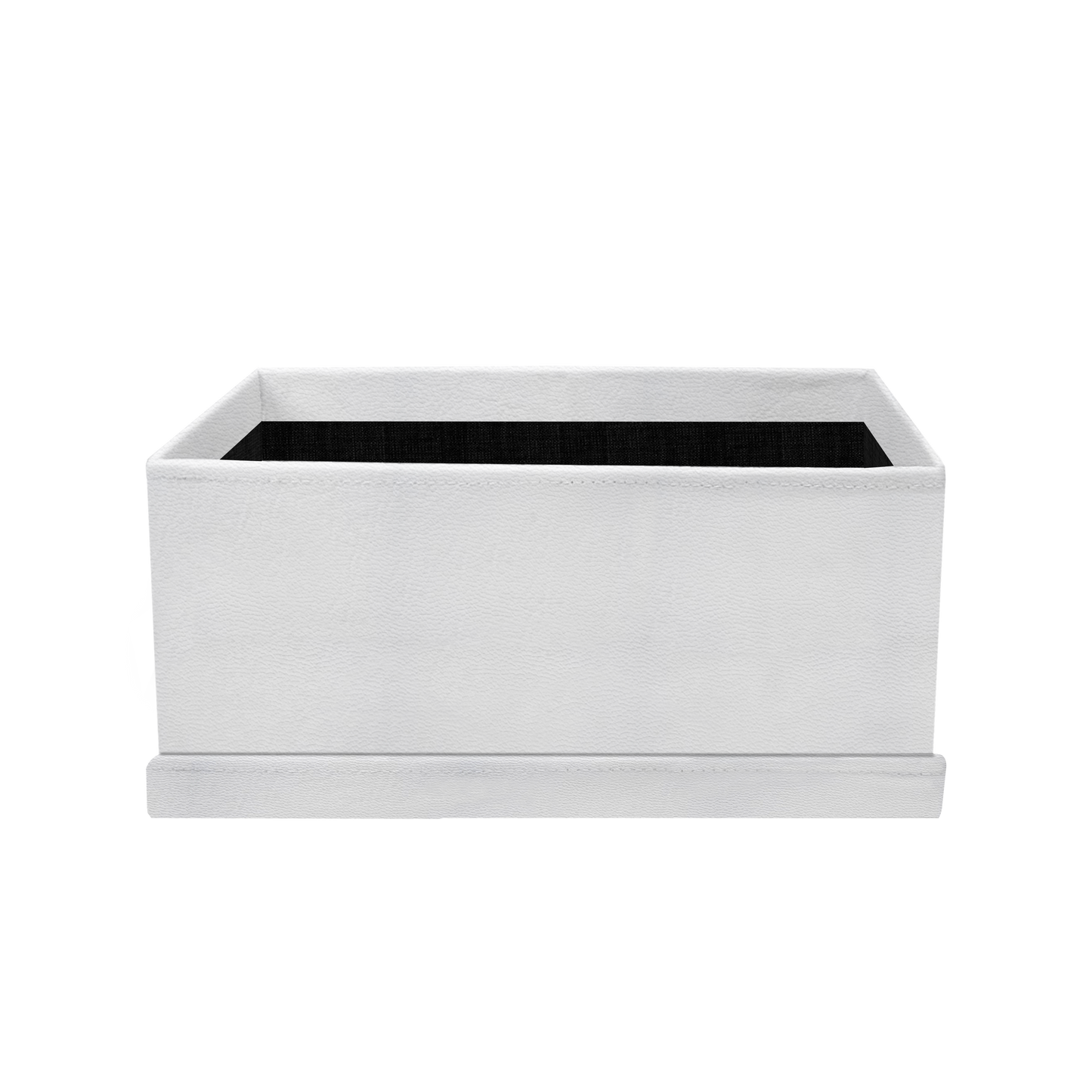 Kit 3 different sizes rectangular shape boxes 3 in 1 - PU Leather White