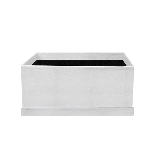 Rectangular shape box - PU Leather White